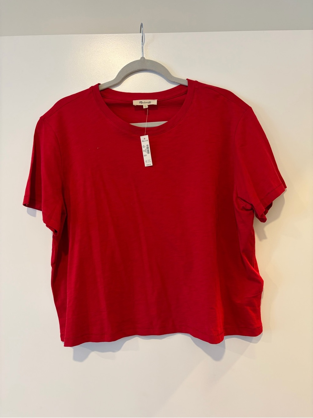 Madewell Bright Red Boxy Short Sleeve Tee